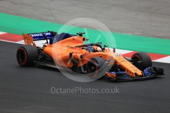 World © Octane Photographic Ltd. Formula 1 – Winter Test 1. McLaren MCL33 – Fernando Alonso. Circuit de Barcelona-Catalunya, Spain. Monday 26th February 2018.