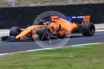 World © Octane Photographic Ltd. Formula 1 – Winter Test 1. McLaren MCL33 – Fernando Alonso. Circuit de Barcelona-Catalunya, Spain. Monday 26th February 2018.