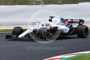 World © Octane Photographic Ltd. Formula 1 – Winter Test 1. Williams Martini Racing FW41 – Sergey Sirotkin. Circuit de Barcelona-Catalunya, Spain. Monday 26th February 2018.