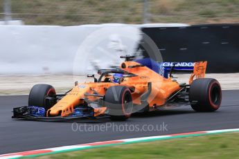 World © Octane Photographic Ltd. Formula 1 – Winter Test 1. McLaren MCL33 – Fernando Alonso. Circuit de Barcelona-Catalunya, Spain. Monday 26th February 2018.