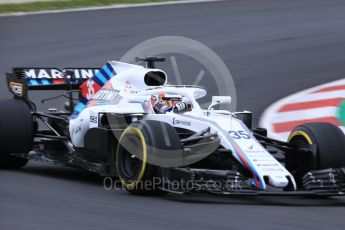 World © Octane Photographic Ltd. Formula 1 – Winter Test 1. Williams Martini Racing FW41 – Sergey Sirotkin. Circuit de Barcelona-Catalunya, Spain. Monday 26th February 2018.