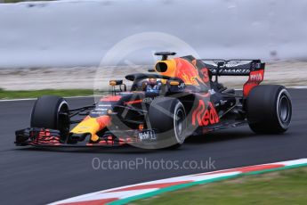 World © Octane Photographic Ltd. Formula 1 – Winter Test 1. Aston Martin Red Bull Racing TAG Heuer RB14 – Daniel Ricciardo. Circuit de Barcelona-Catalunya, Spain. Monday 26th February 2018.