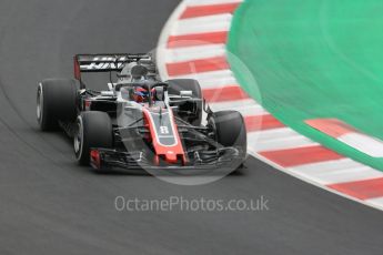 World © Octane Photographic Ltd. Formula 1 – Winter Test 1. Haas F1 Team VF-18 – Romain Grosjean. Circuit de Barcelona-Catalunya, Spain. Monday 26th February 2018.