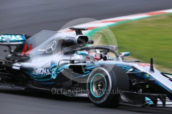 World © Octane Photographic Ltd. Formula 1 – Winter Test 1. Mercedes AMG Petronas Motorsport AMG F1 W09 EQ Power+ - Lewis Hamilton. Circuit de Barcelona-Catalunya, Spain. Monday 26th February 2018.