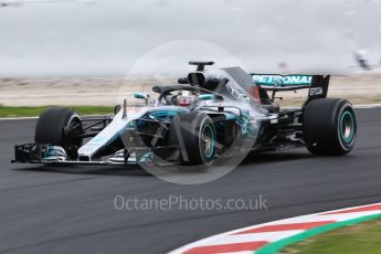 World © Octane Photographic Ltd. Formula 1 – Winter Test 1. Mercedes AMG Petronas Motorsport AMG F1 W09 EQ Power+ - Lewis Hamilton. Circuit de Barcelona-Catalunya, Spain. Monday 26th February 2018.