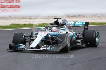 World © Octane Photographic Ltd. Formula 1 – Winter Test 1. Mercedes AMG Petronas Motorsport AMG F1 W09 EQ Power+ - Lewis Hamilton. Circuit de Barcelona-Catalunya, Spain. Monday 26th February 2018.