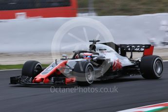 World © Octane Photographic Ltd. Formula 1 – Winter Test 1. Haas F1 Team VF-18 – Romain Grosjean. Circuit de Barcelona-Catalunya, Spain. Monday 26th February 2018.