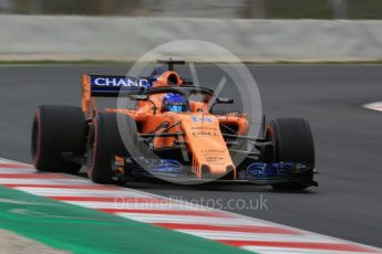 World © Octane Photographic Ltd. Formula 1 – Winter Test 1. McLaren MCL33 – Fernando Alonso. Circuit de Barcelona-Catalunya, Spain. Monday 26th February 2018.