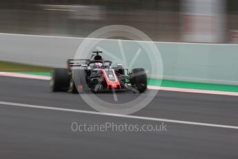 World © Octane Photographic Ltd. Formula 1 – Winter Test 1. Haas F1 Team VF-18 – Romain Grosjean. Circuit de Barcelona-Catalunya, Spain. Monday 26th February 2018.