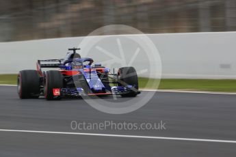 World © Octane Photographic Ltd. Formula 1 – Winter Test 1. Scuderia Toro Rosso STR13 – Brendon Hartley. Circuit de Barcelona-Catalunya, Spain. Monday 26th February 2018.