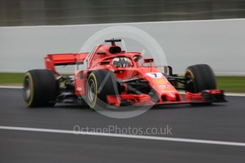 World © Octane Photographic Ltd. Formula 1 – Winter Test 1. Scuderia Ferrari SF71-H – Kimi Raikkonen, Circuit de Barcelona-Catalunya, Spain. Monday 26th February 2018.