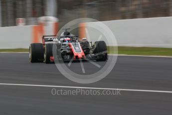 World © Octane Photographic Ltd. Formula 1 – Winter Test 1. Haas F1 Team VF-18 – Romain Grosjean. Circuit de Barcelona-Catalunya, Spain. Monday 26th February 2018.