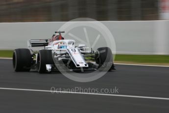 World © Octane Photographic Ltd. Formula 1 – Winter Test 1. Alfa Romeo Sauber F1 Team C37 – Marcus Ericsson. Circuit de Barcelona-Catalunya, Spain. Monday 26th February 2018.