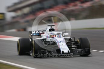 World © Octane Photographic Ltd. Formula 1 – Winter Test 1. Williams Martini Racing FW41 – Sergey Sirotkin. Circuit de Barcelona-Catalunya, Spain. Monday 26th February 2018.