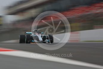 World © Octane Photographic Ltd. Formula 1 – Winter Test 1. Mercedes AMG Petronas Motorsport AMG F1 W09 EQ Power+ - Lewis Hamilton. Circuit de Barcelona-Catalunya, Spain. Monday 26th February 2018.