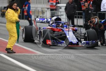 World © Octane Photographic Ltd. Formula 1 – Winter Test 1. Scuderia Toro Rosso STR13 – Brendon Hartley. Circuit de Barcelona-Catalunya, Spain. Monday 26th February 2018.