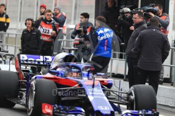 World © Octane Photographic Ltd. Formula 1 – Winter Test 1. Scuderia Toro Rosso STR13 – Brendon Hartley. Circuit de Barcelona-Catalunya, Spain. Monday 26th February 2018.