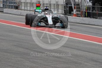 World © Octane Photographic Ltd. Formula 1 – Winter Test 1. Mercedes AMG Petronas Motorsport AMG F1 W09 EQ Power+ - Lewis Hamilton. Circuit de Barcelona-Catalunya, Spain. Monday 26th February 2018.