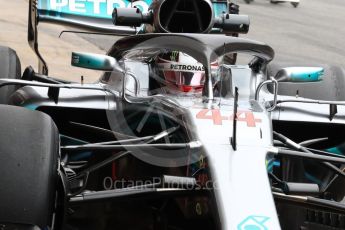 World © Octane Photographic Ltd. Formula 1 – Winter Test 1. Mercedes AMG Petronas Motorsport AMG F1 W09 EQ Power+ - Lewis Hamilton. Circuit de Barcelona-Catalunya, Spain. Monday 26th February 2018.