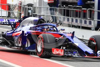 World © Octane Photographic Ltd. Formula 1 – Winter Test 1. Scuderia Toro Rosso STR13 – Brendon Hartley. Circuit de Barcelona-Catalunya, Spain. Monday 26th February 2018.