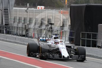 World © Octane Photographic Ltd. Formula 1 – Winter Test 1. Williams Martini Racing FW41 – Sergey Sirotkin. Circuit de Barcelona-Catalunya, Spain. Monday 26th February 2018.