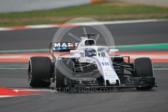 World © Octane Photographic Ltd. Formula 1 – Winter Test 1. Williams Martini Racing FW41 – Lance Stroll. Circuit de Barcelona-Catalunya, Spain. Monday 26th February 2018.