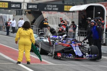 World © Octane Photographic Ltd. Formula 1 – Winter Test 1. Scuderia Toro Rosso STR13 – Brendon Hartley. Circuit de Barcelona-Catalunya, Spain. Monday 26th February 2018.