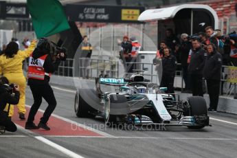 World © Octane Photographic Ltd. Formula 1 – Winter Test 1. Mercedes AMG Petronas Motorsport AMG F1 W09 EQ Power+ - Valtteri Bottas. Circuit de Barcelona-Catalunya, Spain. Monday 26th February 2018.