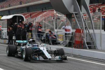 World © Octane Photographic Ltd. Formula 1 – Winter Test 1. Mercedes AMG Petronas Motorsport AMG F1 W09 EQ Power+ - Valtteri Bottas. Circuit de Barcelona-Catalunya, Spain. Monday 26th February 2018.