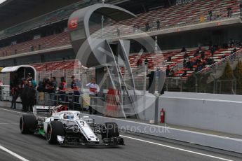 World © Octane Photographic Ltd. Formula 1 – Winter Test 1. Alfa Romeo Sauber F1 Team C37 – Marcus Ericsson. Circuit de Barcelona-Catalunya, Spain. Monday 26th February 2018.