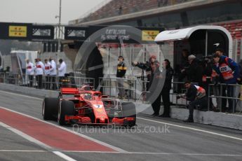 World © Octane Photographic Ltd. Formula 1 – Winter Test 1. Scuderia Ferrari SF71-H – Kimi Raikkonen, Circuit de Barcelona-Catalunya, Spain. Monday 26th February 2018.