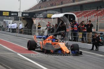 World © Octane Photographic Ltd. Formula 1 – Winter Test 1. McLaren MCL33 – Fernando Alonso. Circuit de Barcelona-Catalunya, Spain. Monday 26th February 2018.