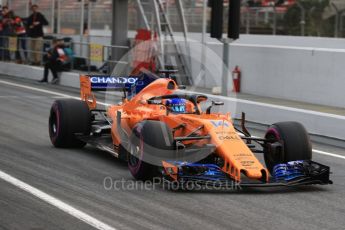 World © Octane Photographic Ltd. Formula 1 – Winter Test 1. McLaren MCL33 – Fernando Alonso. Circuit de Barcelona-Catalunya, Spain. Monday 26th February 2018.