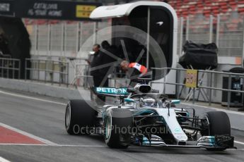 World © Octane Photographic Ltd. Formula 1 – Winter Test 1. Mercedes AMG Petronas Motorsport AMG F1 W09 EQ Power+ - Valtteri Bottas. Circuit de Barcelona-Catalunya, Spain. Monday 26th February 2018.