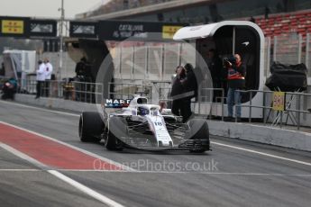 World © Octane Photographic Ltd. Formula 1 – Winter Test 1. Williams Martini Racing FW41 – Lance Stroll. Circuit de Barcelona-Catalunya, Spain. Monday 26th February 2018.