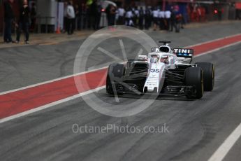 World © Octane Photographic Ltd. Formula 1 – Winter Test 1. Williams Martini Racing FW41 – Sergey Sirotkin. Circuit de Barcelona-Catalunya, Spain. Monday 26th February 2018.