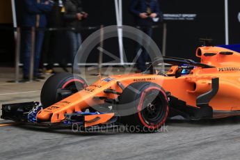 World © Octane Photographic Ltd. Formula 1 – Winter Test 1. McLaren MCL33 – Fernando Alonso. Circuit de Barcelona-Catalunya, Spain. Monday 26th February 2018.