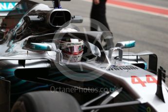 World © Octane Photographic Ltd. Formula 1 – Winter Test 1. Mercedes AMG Petronas Motorsport AMG F1 W09 EQ Power+ - Lewis Hamilton. Circuit de Barcelona-Catalunya, Spain. Monday 26th February 2018.