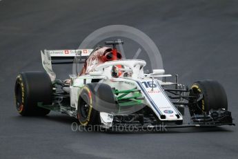 World © Octane Photographic Ltd. Formula 1 – Winter Test 1. Alfa Romeo Sauber F1 Team C37 – Charles Leclerc. Circuit de Barcelona-Catalunya, Spain. Tuesday 27th February 2018.