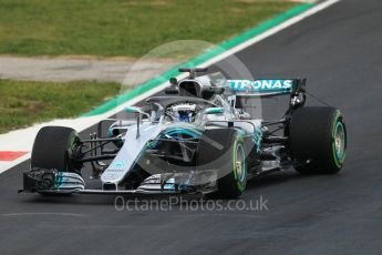 World © Octane Photographic Ltd. Formula 1 – Winter Test 1. Mercedes AMG Petronas Motorsport AMG F1 W09 EQ Power+ - Valtteri Bottas. Circuit de Barcelona-Catalunya, Spain. Tuesday 27th February 2018.