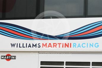 World © Octane Photographic Ltd. Formula 1 – Winter Test 1. Williams Martini Racing logo. Circuit de Barcelona-Catalunya, Spain. Tuesday 27th February 2018.