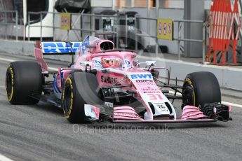 World © Octane Photographic Ltd. Formula 1 – Winter Test 1. Esteban Ocon. Circuit de Barcelona-Catalunya, Spain. Tuesday 27th February 2018.