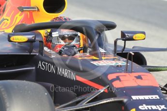 World © Octane Photographic Ltd. Formula 1 – Winter Test 1. Aston Martin Red Bull Racing TAG Heuer RB14 – Max Verstappen. Circuit de Barcelona-Catalunya, Spain. Tuesday 27th February 2018.