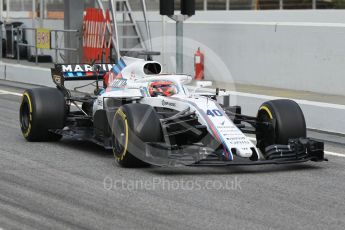 World © Octane Photographic Ltd. Formula 1 – Winter Test 1. Williams Martini Racing FW41 – Robert Kubica. Circuit de Barcelona-Catalunya, Spain. Tuesday 27th February 2018.