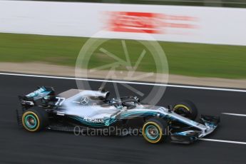 World © Octane Photographic Ltd. Formula 1 – Winter Test 1. Mercedes AMG Petronas Motorsport AMG F1 W09 EQ Power+ - Valtteri Bottas. Circuit de Barcelona-Catalunya, Spain. Tuesday 27th February 2018.