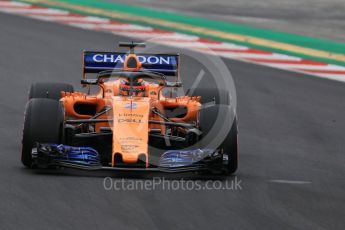 World © Octane Photographic Ltd. Formula 1 – Winter Test 1. McLaren MCL33 – Stoffel Vandoorne. Circuit de Barcelona-Catalunya, Spain. Tuesday 27th February 2018.