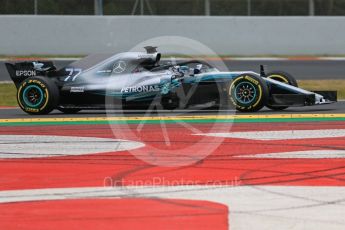 World © Octane Photographic Ltd. Formula 1 – Winter Test 1. Mercedes AMG Petronas Motorsport AMG F1 W09 EQ Power+ - Valtteri Bottas. Circuit de Barcelona-Catalunya, Spain. Tuesday 27th February 2018.