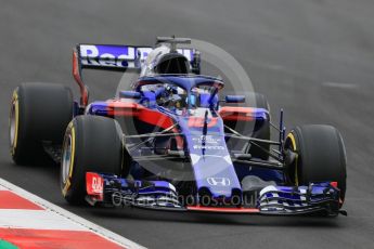 World © Octane Photographic Ltd. Formula 1 – Winter Test 1. Scuderia Toro Rosso STR13 – Pierre Gasly. Circuit de Barcelona-Catalunya, Spain. Tuesday 27th February 2018.