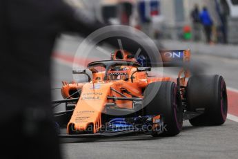 World © Octane Photographic Ltd. Formula 1 – Winter Test 1. McLaren MCL33 – Stoffel Vandoorne. Circuit de Barcelona-Catalunya, Spain. Tuesday 27th February 2018.