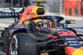 World © Octane Photographic Ltd. Formula 1 – Winter Test 1. Aston Martin Red Bull Racing TAG Heuer RB14 – Max Verstappen. Circuit de Barcelona-Catalunya, Spain. Tuesday 27th February 2018.